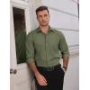 imageCOOFANDY Mens Dress Shirts Wrinkle Free Long Sleeve Button Down Shirt Formal Business ShirtsOlive Green