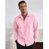 imageCOOFANDY Mens Dress Shirts Wrinkle Free Long Sleeve Button Down Shirt Formal Business ShirtsPink