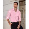 imageCOOFANDY Mens Dress Shirts Wrinkle Free Long Sleeve Button Down Shirt Formal Business ShirtsPink