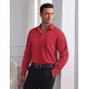 imageCOOFANDY Mens Dress Shirts Wrinkle Free Long Sleeve Button Down Shirt Formal Business ShirtsRed