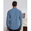 imageCOOFANDY Mens Dress Shirts Wrinkle Free Long Sleeve Button Down Shirt Formal Business ShirtsSlate Blue