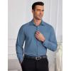 imageCOOFANDY Mens Dress Shirts Wrinkle Free Long Sleeve Button Down Shirt Formal Business ShirtsSlate Blue