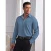 imageCOOFANDY Mens Dress Shirts Wrinkle Free Long Sleeve Button Down Shirt Formal Business ShirtsSlate Blue