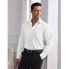 imageCOOFANDY Mens Dress Shirts Wrinkle Free Long Sleeve Button Down Shirt Formal Business ShirtsWhite