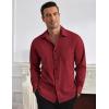imageCOOFANDY Mens Dress Shirts Wrinkle Free Long Sleeve Button Down Shirt Formal Business ShirtsWine Red