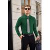 imageCOOFANDY Mens Dress Shirts Wrinkle Free Long Sleeve Button Down Shirts Formal Business ShirtDark Green