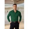 imageCOOFANDY Mens Dress Shirts Wrinkle Free Long Sleeve Button Down Shirts Formal Business ShirtDark Green
