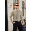 imageCOOFANDY Mens Dress Shirts Wrinkle Free Long Sleeve Button Down Shirts Formal Business ShirtLight Khaki