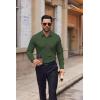 imageCOOFANDY Mens Dress Shirts Wrinkle Free Long Sleeve Button Down Shirts Formal Business ShirtOlive Green