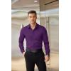 imageCOOFANDY Mens Dress Shirts Wrinkle Free Long Sleeve Button Down Shirts Formal Business ShirtPurple