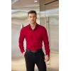 imageCOOFANDY Mens Dress Shirts Wrinkle Free Long Sleeve Button Down Shirts Formal Business ShirtRed