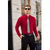 imageCOOFANDY Mens Dress Shirts Wrinkle Free Long Sleeve Button Down Shirts Formal Business ShirtRed