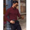 imageCOOFANDY Mens Dress Shirts Wrinkle Free Long Sleeve Button Down Shirts Formal Business ShirtWine Red