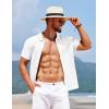 imageCOOFANDY Mens Knit Short Sleeve Button Down Shirt Vintage Polo Shirt Casual Summer Beach ShirtsWhite
