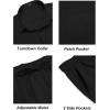 imageCOOFANDY Mens Linen Sets 2 Piece Long Sleeve Button Down Cuban Shirt and Pants Set Summer Beach Set OutfitsBlack