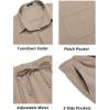 imageCOOFANDY Mens Linen Sets 2 Piece Long Sleeve Button Down Cuban Shirt and Pants Set Summer Beach Set OutfitsKhaki