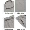 imageCOOFANDY Mens Linen Sets 2 Piece Long Sleeve Button Down Cuban Shirt and Pants Set Summer Beach Set OutfitsLight Grey