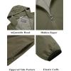 imageCOOFANDY Mens Packable Rain Jacket Lightweight Waterproof Raincoat with Hood Travel Hiking Golf WindbreakerArmy Green
