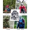 imageCOOFANDY Mens Packable Rain Jacket Lightweight Waterproof Raincoat with Hood Travel Hiking Golf WindbreakerBlack Camo