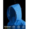 imageCOOFANDY Mens Packable Rain Jacket Lightweight Waterproof Raincoat with Hood Travel Hiking Golf WindbreakerBlue