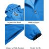 imageCOOFANDY Mens Packable Rain Jacket Lightweight Waterproof Raincoat with Hood Travel Hiking Golf WindbreakerBlue