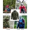 imageCOOFANDY Mens Packable Rain Jacket Lightweight Waterproof Raincoat with Hood Travel Hiking Golf WindbreakerForest Camouflage