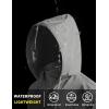 imageCOOFANDY Mens Packable Rain Jacket Lightweight Waterproof Raincoat with Hood Travel Hiking Golf WindbreakerGray