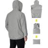 imageCOOFANDY Mens Packable Rain Jacket Lightweight Waterproof Raincoat with Hood Travel Hiking Golf WindbreakerGray
