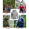 imageCOOFANDY Mens Packable Rain Jacket Lightweight Waterproof Raincoat with Hood Travel Hiking Golf WindbreakerGray