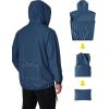 imageCOOFANDY Mens Packable Rain Jacket Lightweight Waterproof Raincoat with Hood Travel Hiking Golf WindbreakerNavy Blue