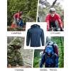 imageCOOFANDY Mens Packable Rain Jacket Lightweight Waterproof Raincoat with Hood Travel Hiking Golf WindbreakerNavy Blue