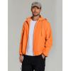 imageCOOFANDY Mens Packable Rain Jacket Lightweight Waterproof Raincoat with Hood Travel Hiking Golf WindbreakerOrange