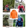 imageCOOFANDY Mens Packable Rain Jacket Lightweight Waterproof Raincoat with Hood Travel Hiking Golf WindbreakerOrange