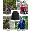 imageCOOFANDY Mens Packable Rain Jacket Lightweight Waterproof Raincoat with Hood Travel Hiking Golf WindbreakerSolid Black