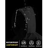 imageCOOFANDY Mens Packable Rain Jacket Lightweight Waterproof Raincoat with Hood Travel Hiking Golf WindbreakerSolid Black