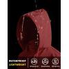 imageCOOFANDY Mens Packable Rain Jacket Lightweight Waterproof Raincoat with Hood Travel Hiking Golf WindbreakerWine Red