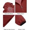 imageCOOFANDY Mens Packable Rain Jacket Lightweight Waterproof Raincoat with Hood Travel Hiking Golf WindbreakerWine Red
