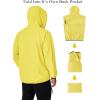 imageCOOFANDY Mens Packable Rain Jacket Lightweight Waterproof Raincoat with Hood Travel Hiking Golf WindbreakerYellow