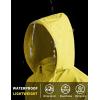imageCOOFANDY Mens Packable Rain Jacket Lightweight Waterproof Raincoat with Hood Travel Hiking Golf WindbreakerYellow