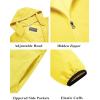 imageCOOFANDY Mens Packable Rain Jacket Lightweight Waterproof Raincoat with Hood Travel Hiking Golf WindbreakerYellow