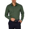 imageCOOFANDY Mens Dress Shirts Wrinkle Free Long Sleeve Button Down Shirts Formal Business ShirtOlive Green