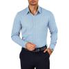imageCOOFANDY Mens Dress Shirts Wrinkle Free Long Sleeve Button Down Shirts Formal Business ShirtWhite Geometric Patterns