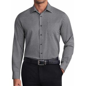 imageCOOFANDY Mens Dress Shirts Wrinkle Free Long Sleeve Button Down Shirt Formal Business ShirtsBlackwindmill