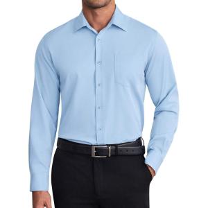 imageCOOFANDY Mens Dress Shirts Wrinkle Free Long Sleeve Button Down Shirt Formal Business ShirtsBlue