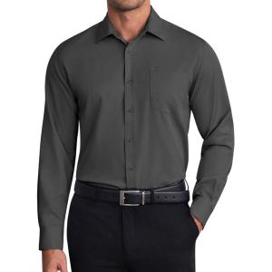 imageCOOFANDY Mens Dress Shirts Wrinkle Free Long Sleeve Button Down Shirt Formal Business ShirtsDark Grey