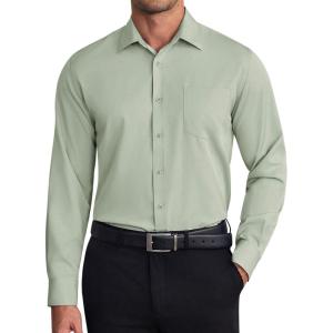 imageCOOFANDY Mens Dress Shirts Wrinkle Free Long Sleeve Button Down Shirt Formal Business ShirtsLight Green