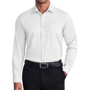 imageCOOFANDY Mens Dress Shirts Wrinkle Free Long Sleeve Button Down Shirt Formal Business ShirtsWhite