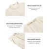 imageCOOFANDY Mens 2 Piece Cotton Sets Casual Short Sleeve Henley Shirts and Beach Pants with Pockets Summer Vacation OutfitsBeige