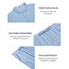 imageCOOFANDY Mens 2 Piece Cotton Sets Casual Short Sleeve Henley Shirts and Beach Pants with Pockets Summer Vacation OutfitsBlue