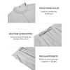 imageCOOFANDY Mens 2 Piece Cotton Sets Casual Short Sleeve Henley Shirts and Beach Pants with Pockets Summer Vacation OutfitsLight Grey